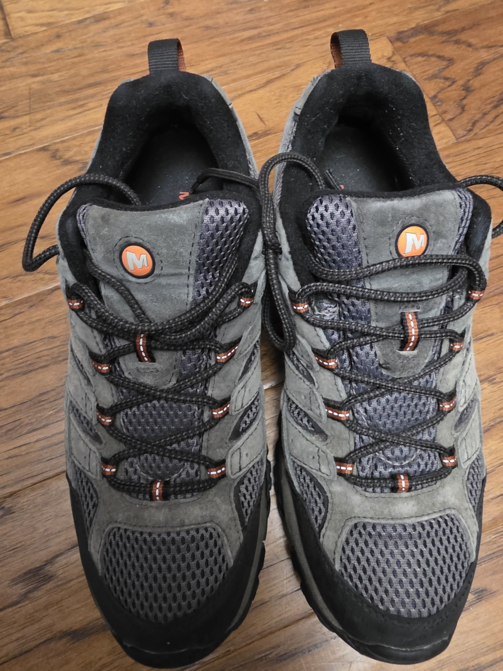 Merrell Men's Gray and Orange Trail Sneakers
